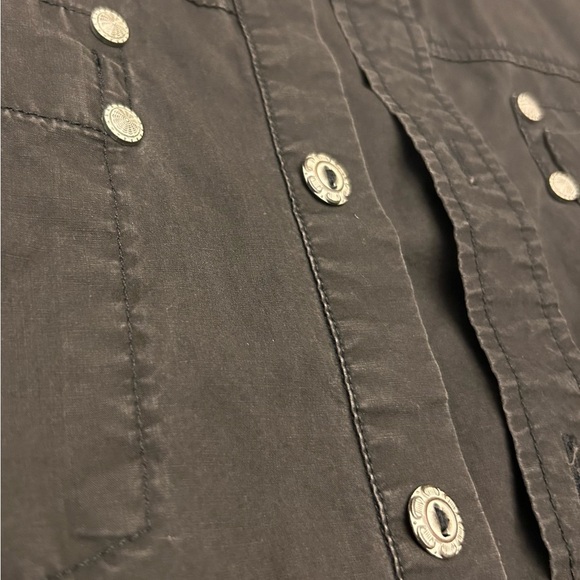 7 Diamonds Black Casual Button Down Cotton Shirt with Classic Collar Size L - Picture 2 of 11